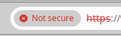 Screenshot of Chrome browser's address bar with https protocol struck through